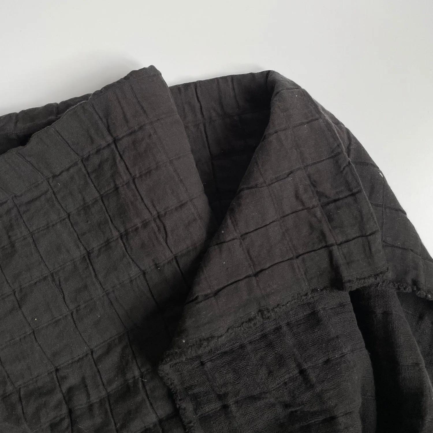 2/3 yard remnant Merchant & Mills Fabric : Cotton Square Jacquard - Lunar Black