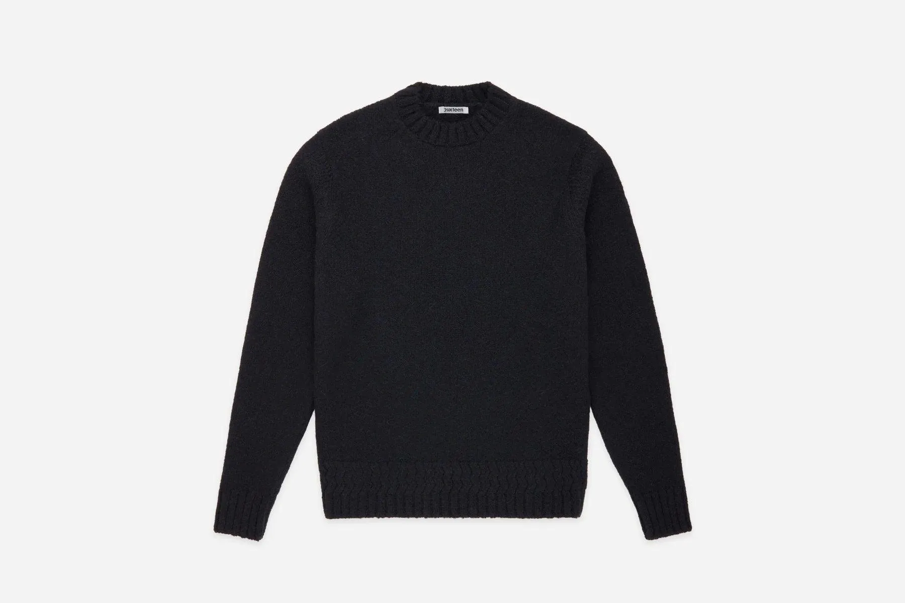 3sixteen Alpaca Crewneck Sweater - Black