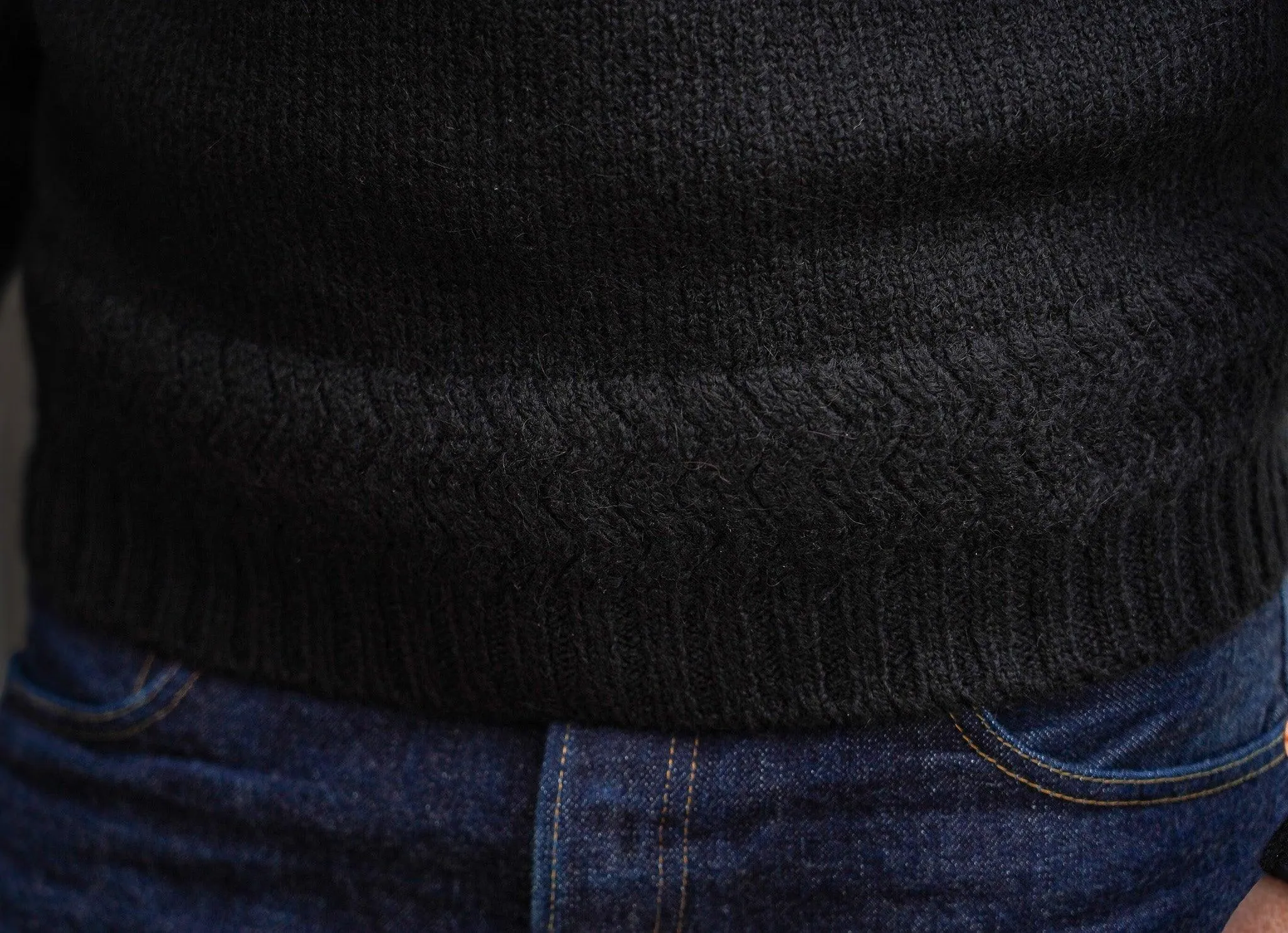 3sixteen Alpaca Crewneck Sweater - Black