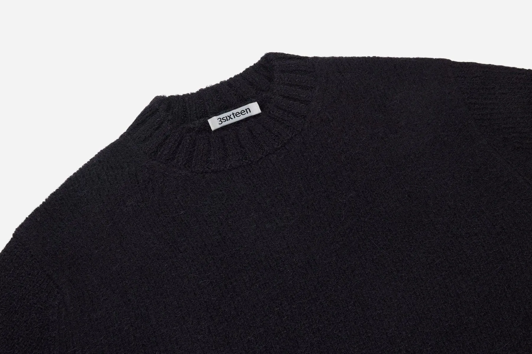 3sixteen Alpaca Crewneck Sweater - Black