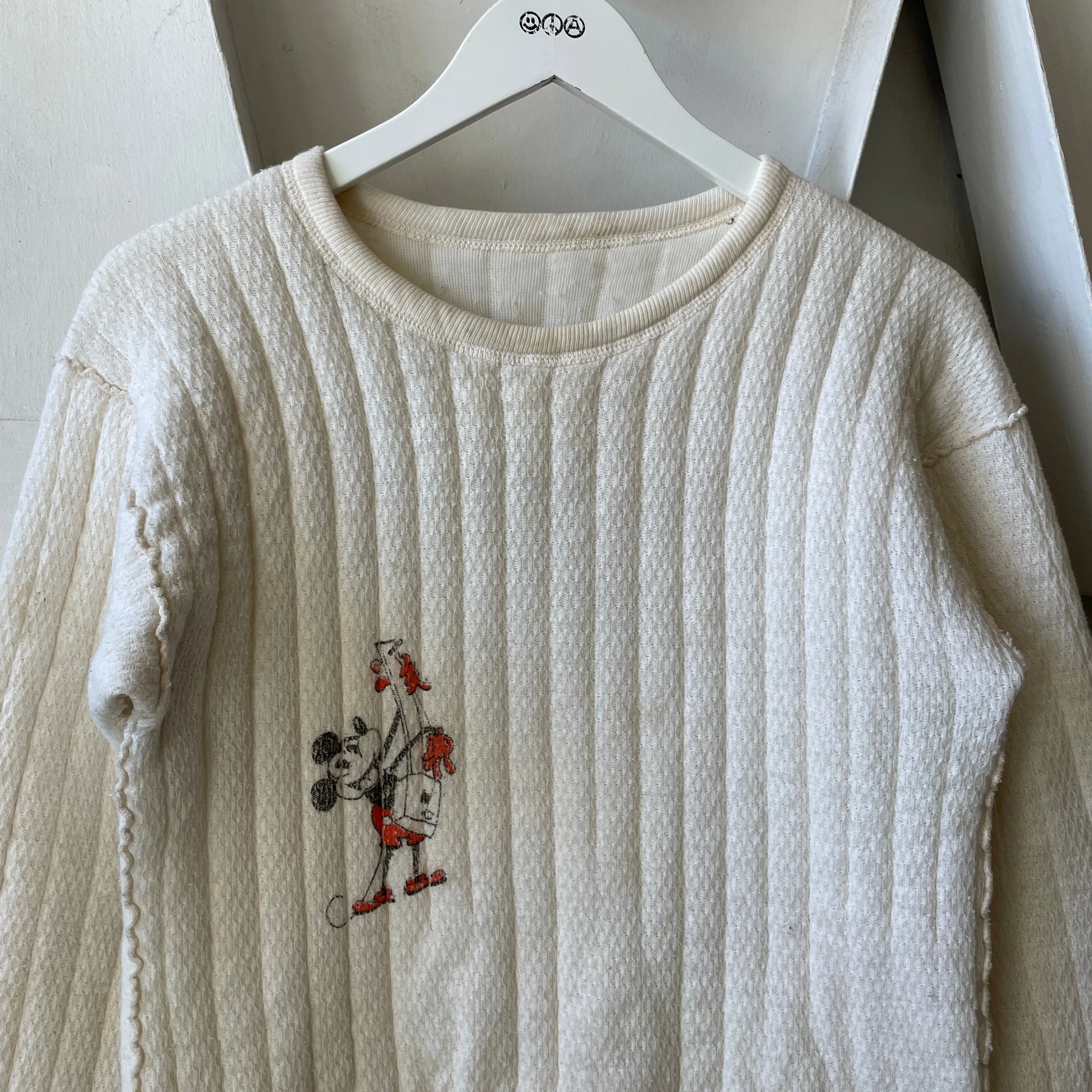 50’s Mickey Mouse Thermal Sweatshirt - Small