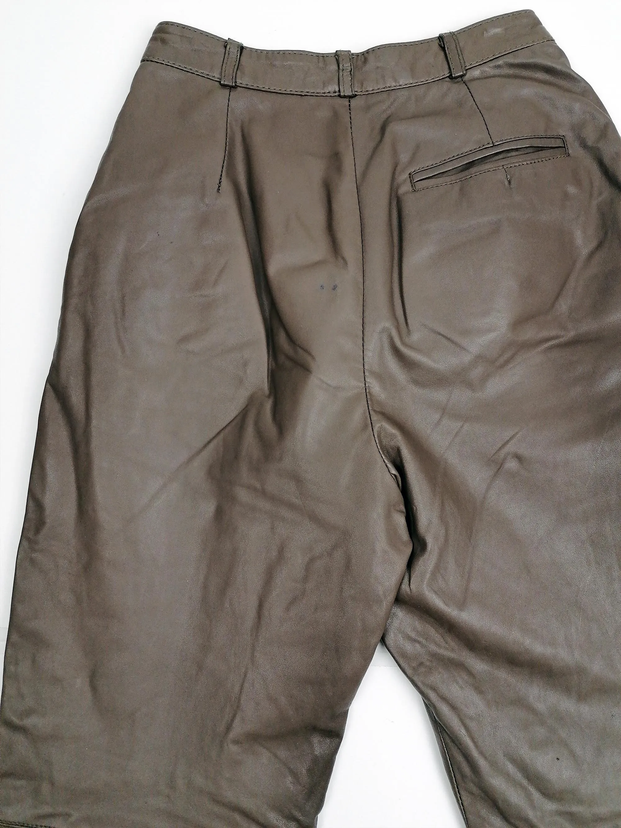 90's High Waist Faux Leather Pants -size XXS -XS / waist 24" (60 cm)