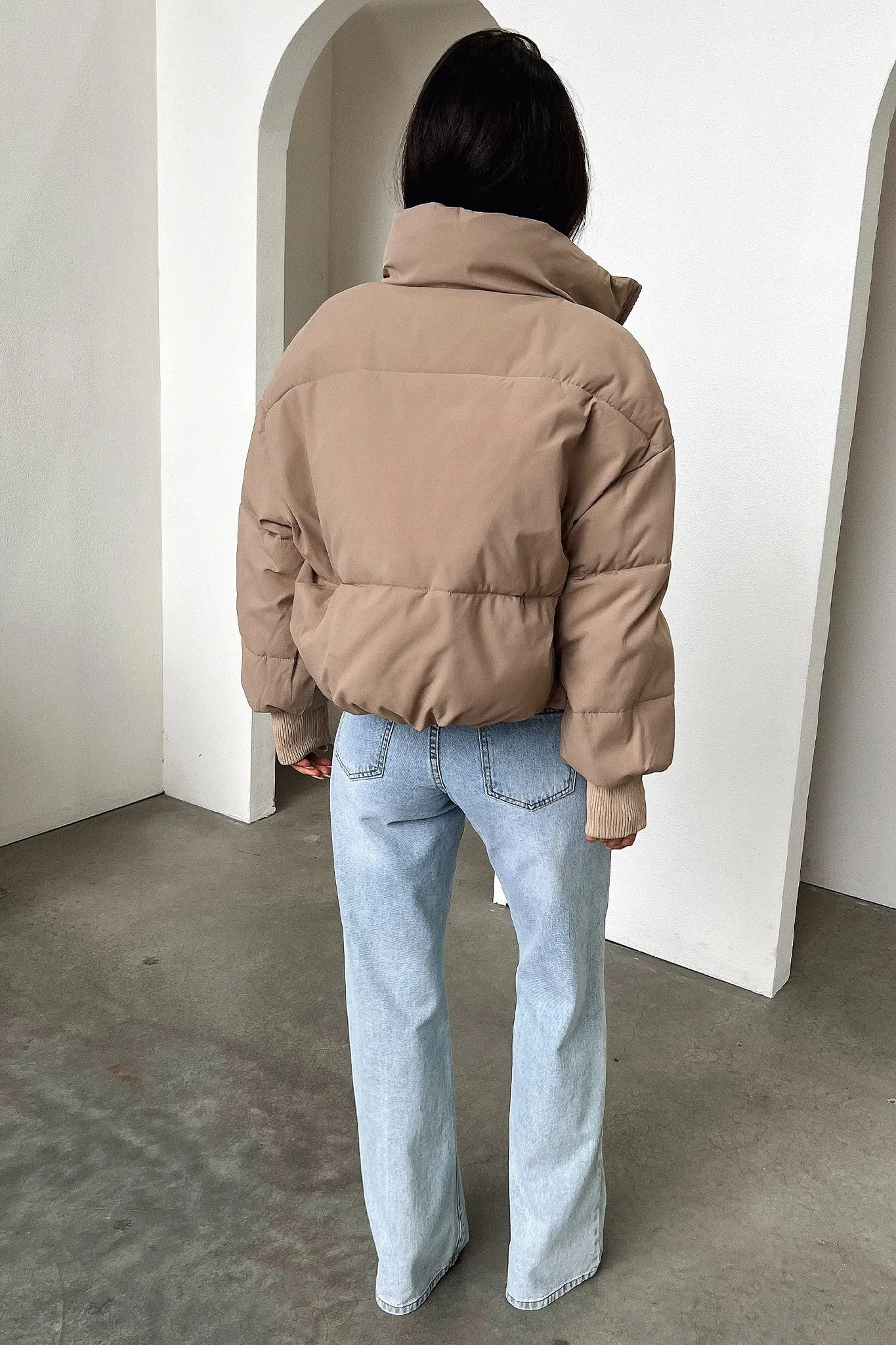 Ajax Puffer Jacket - Tan