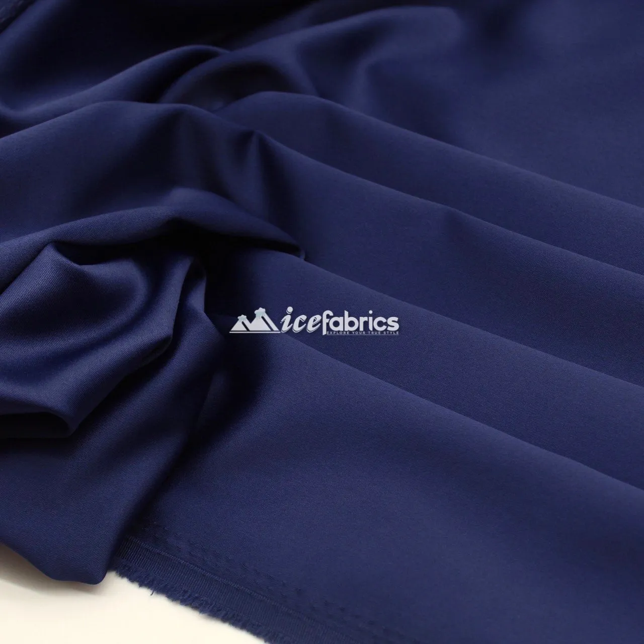 Armani Thick Solid Color Silky Stretch Satin Fabric Sold By The Yard