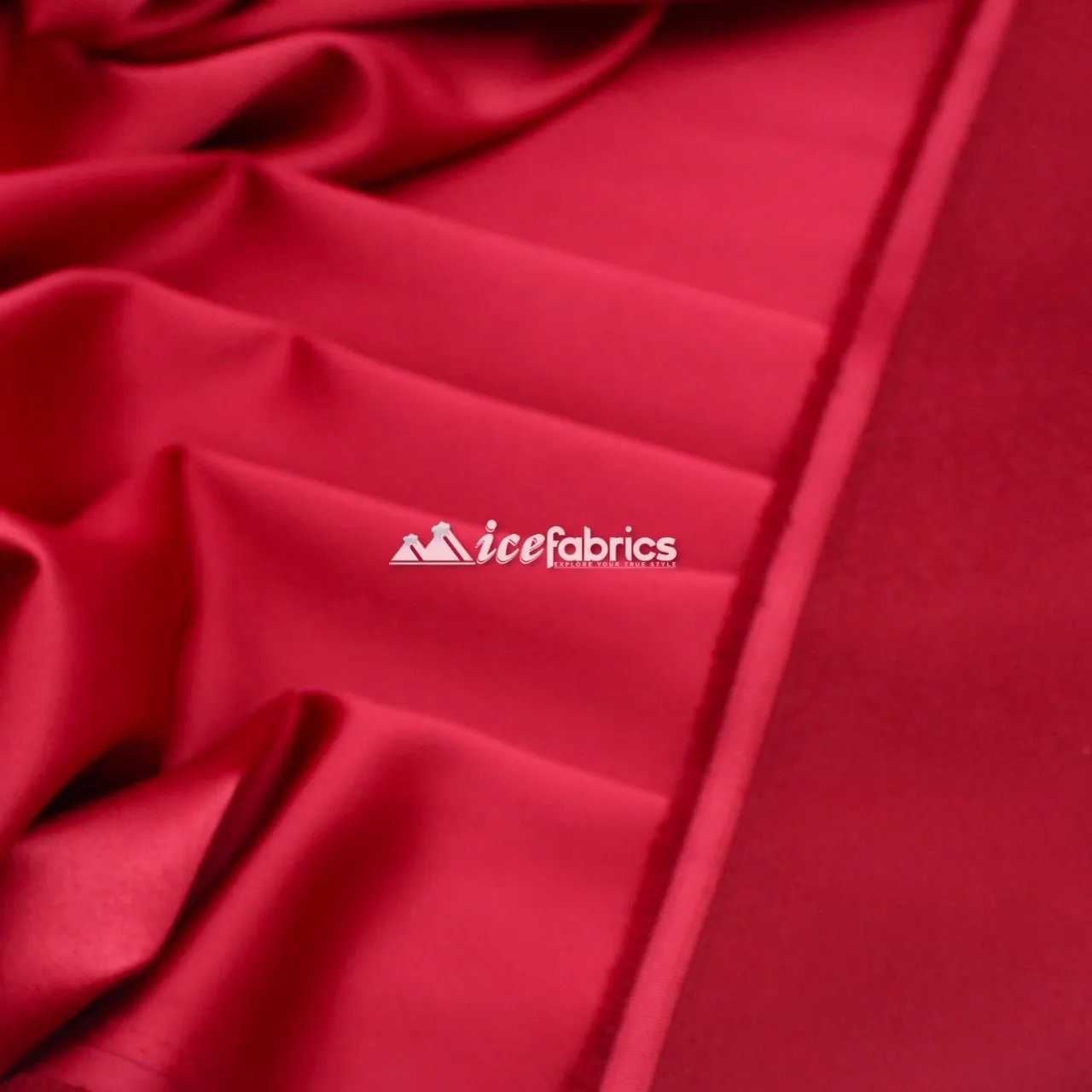 Armani Thick Solid Color Silky Stretch Satin Fabric Sold By The Yard