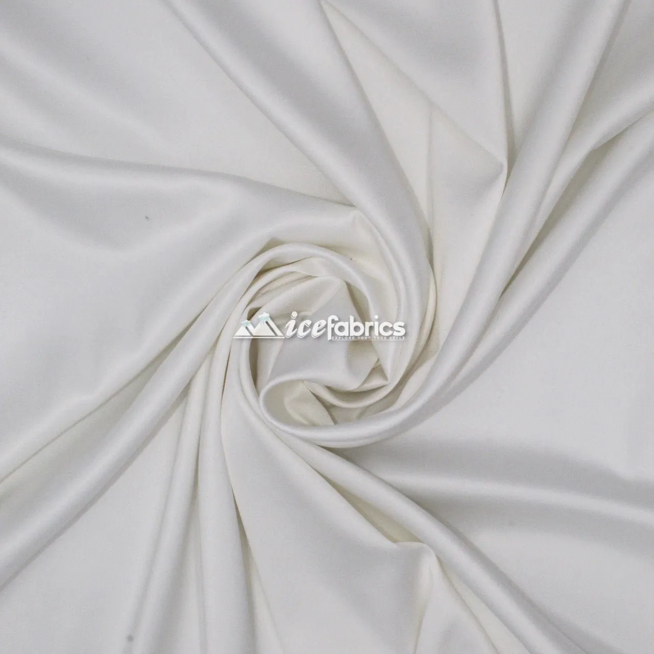 Armani Thick Solid Color Silky Stretch Satin Fabric Sold By The Yard