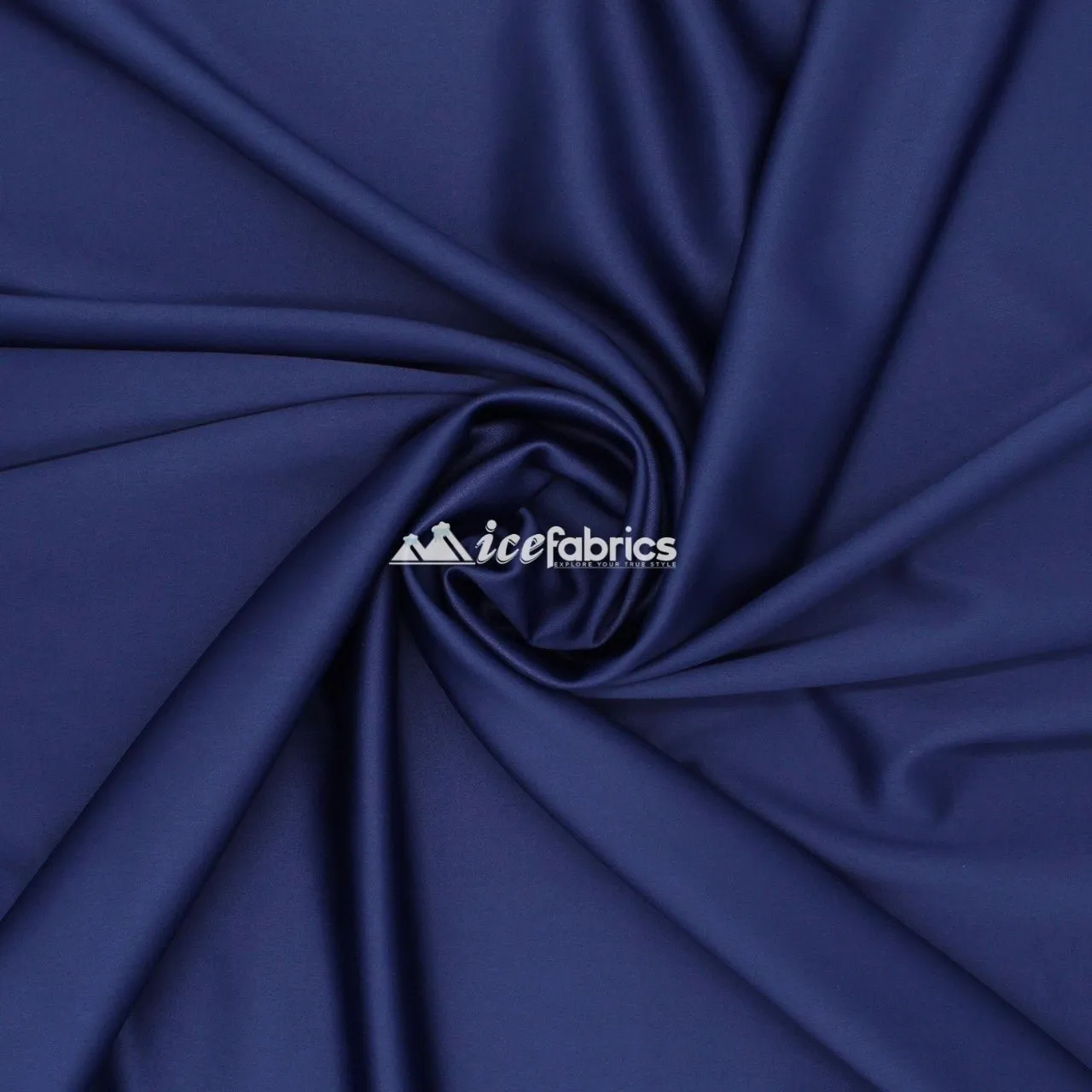 Armani Thick Solid Color Silky Stretch Satin Fabric Sold By The Yard