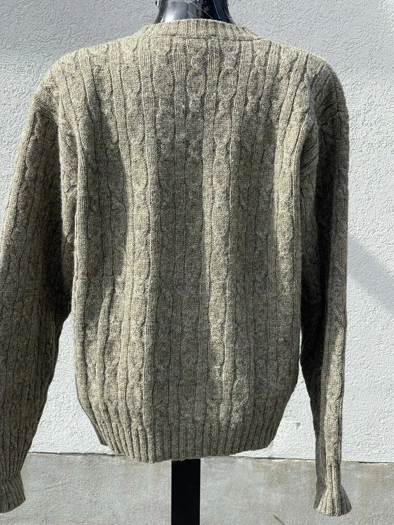 Aston Knitwear Hand Frame Knit Wool Sweater Vintage L