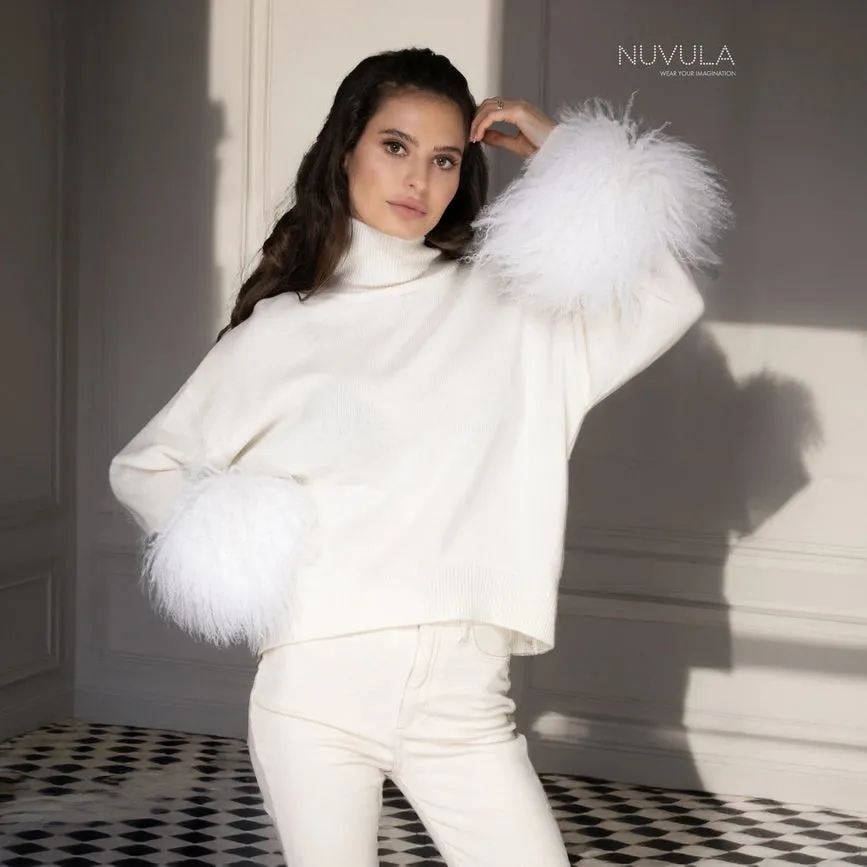 Aw Off-White Cashmere Wool Sweater