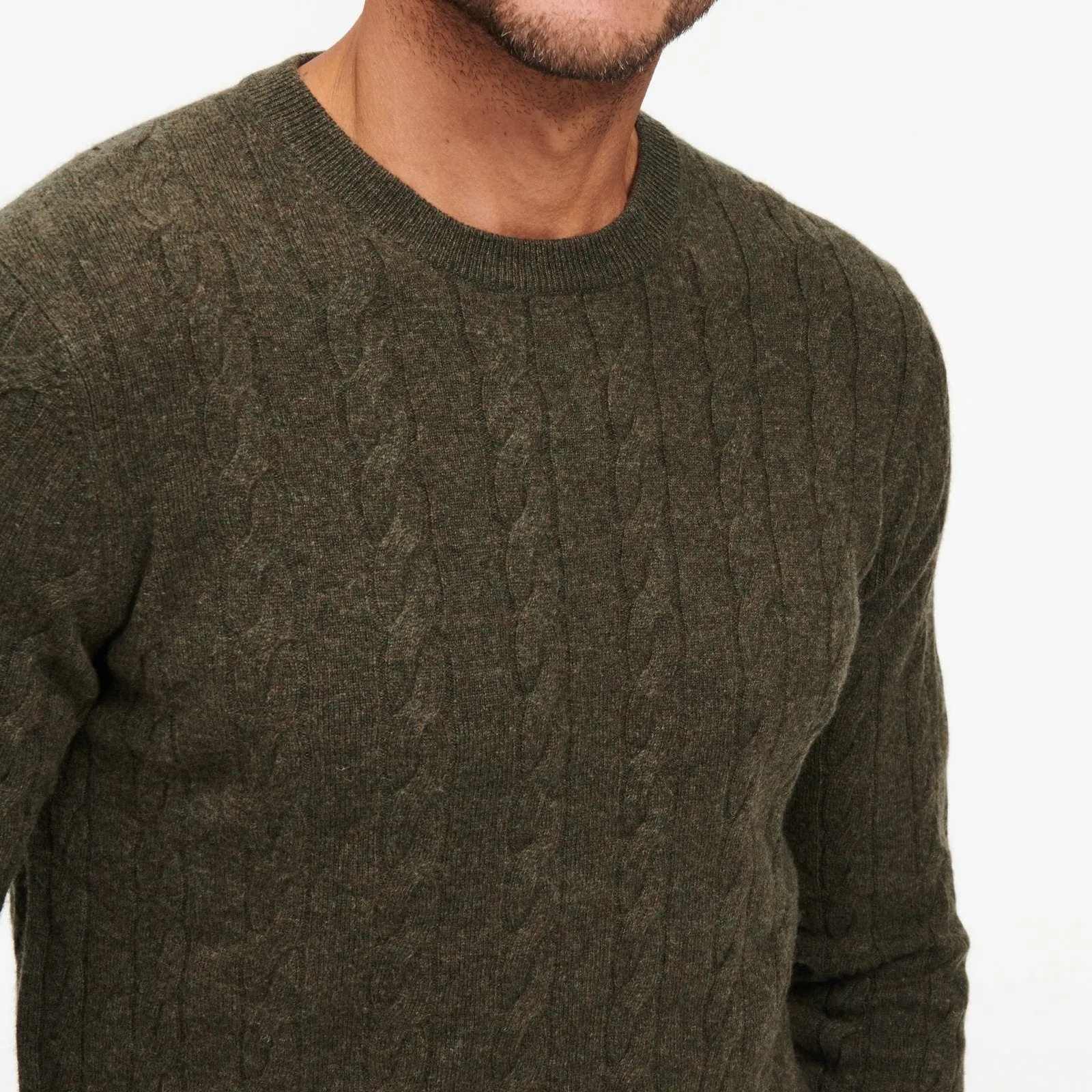 Cable Knit Crewneck Sweater