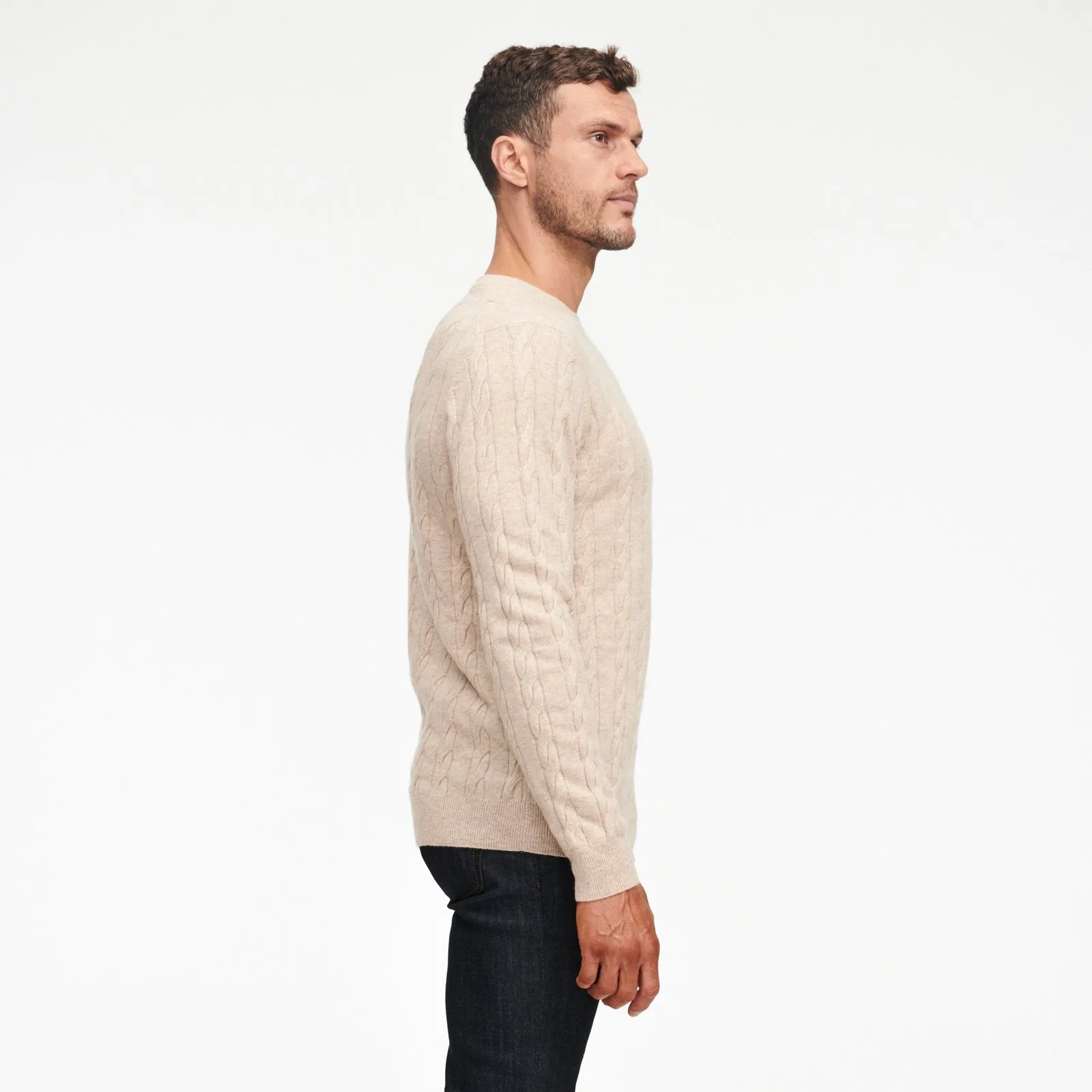 Cable Knit Crewneck Sweater