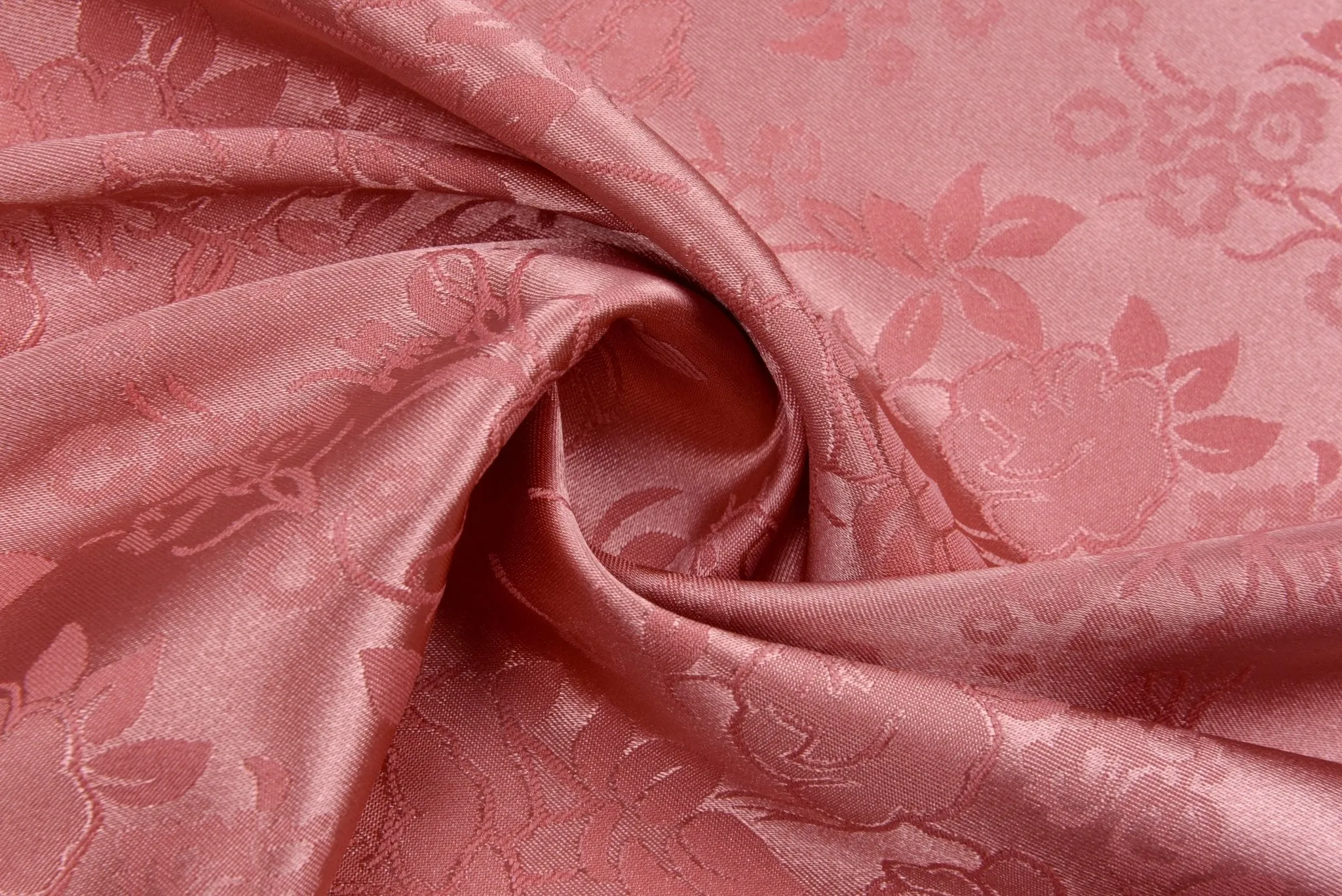 Charmeuse Stretch Satin Rose Jacquard, Soft Stretch Satin Fabric-31109