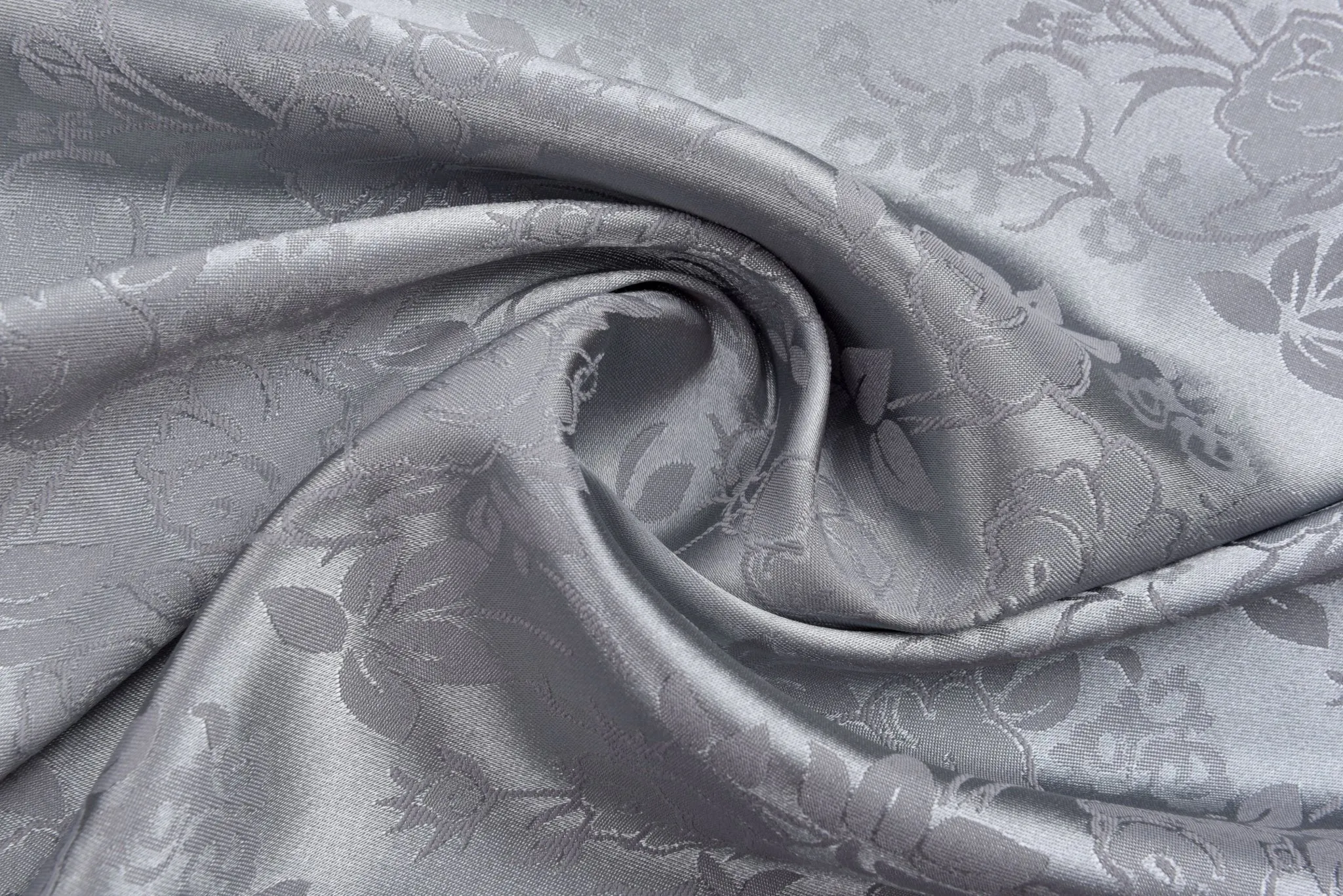 Charmeuse Stretch Satin Rose Jacquard, Soft Stretch Satin Fabric-31109