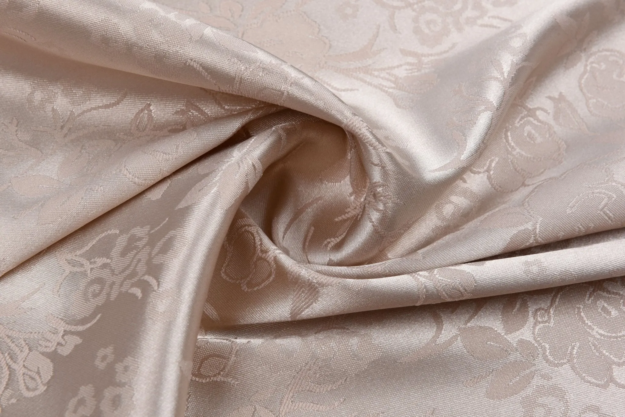 Charmeuse Stretch Satin Rose Jacquard, Soft Stretch Satin Fabric-31109