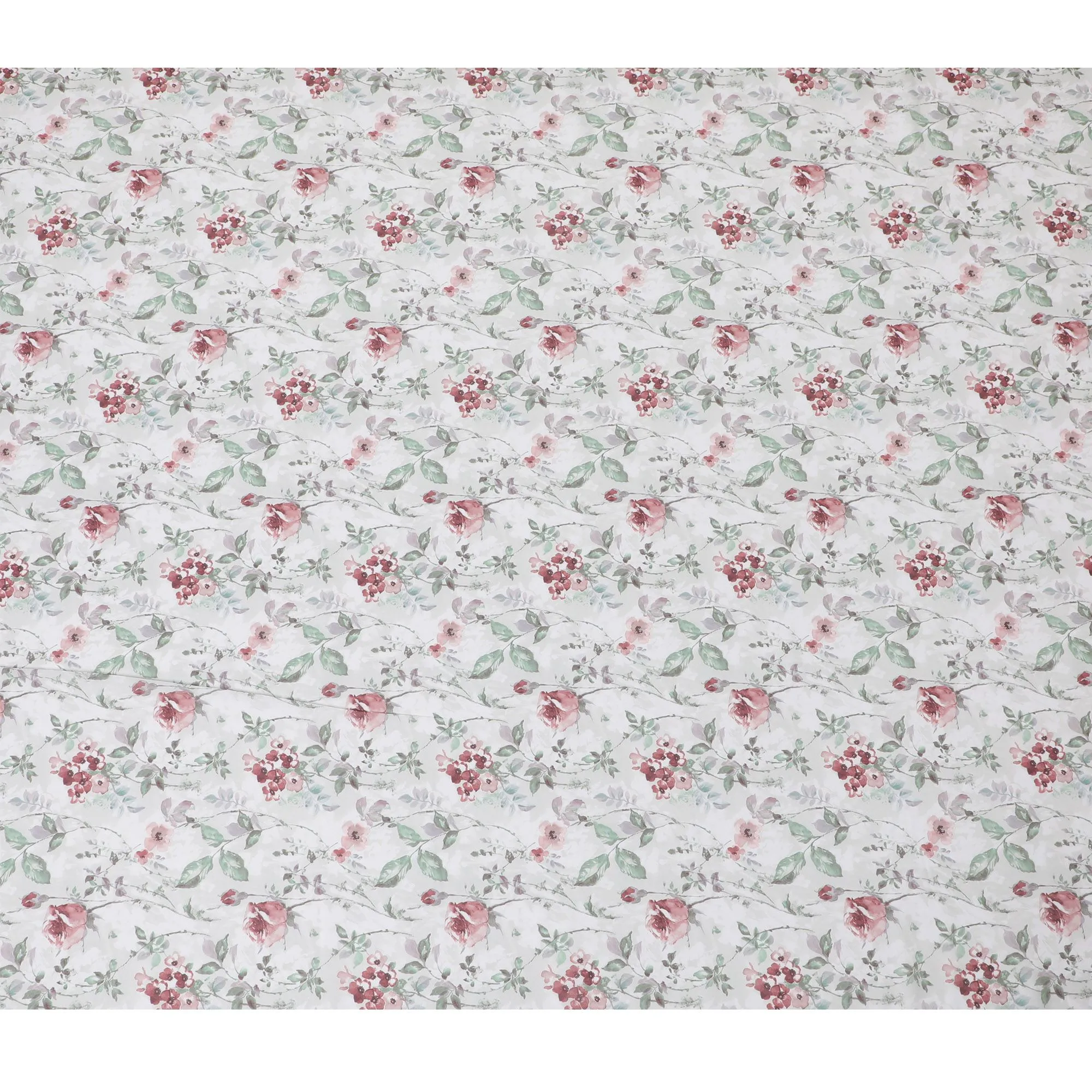 Classic English Garden Rose Synthetic Modal Satin Fabric - 110cm Wide, Vintage Floral Elegance, Ideal for Timeless Fashion-D18417