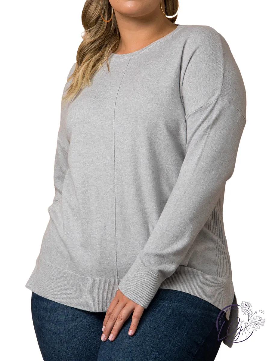 Curvy Point of View Knit Sweater