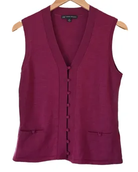 Dark Winter Burgundy Wool Sweater Vest