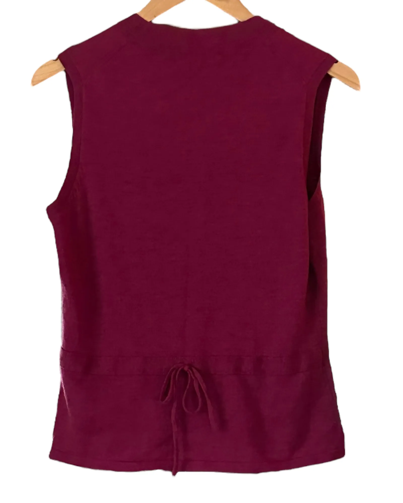 Dark Winter Burgundy Wool Sweater Vest