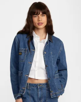 Dayshift Denim Chore Coat Jackets - Blue Rinse