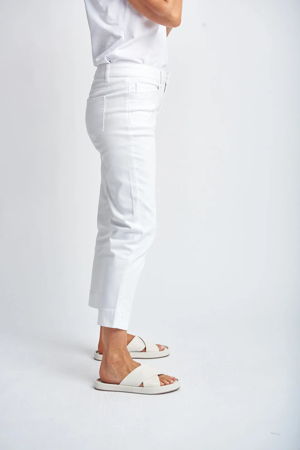 Denim Cropped Jean White