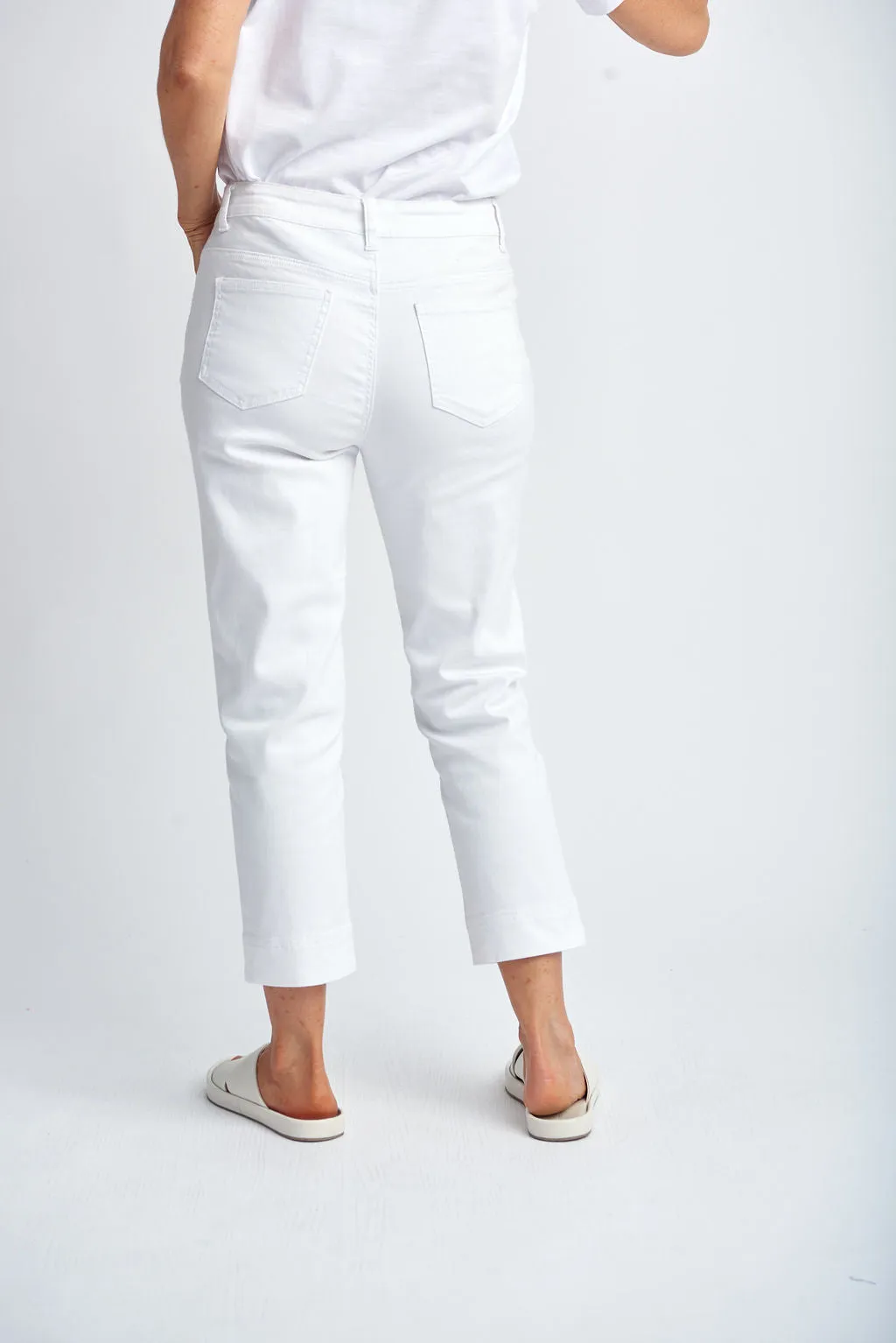 Denim Cropped Jean White