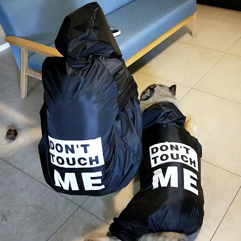 Don't Touch Me Dog Human Matching Raincoat