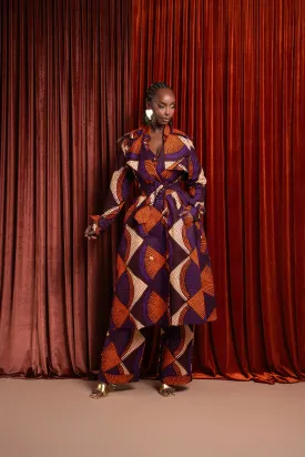 DORA African Print Trench Jacket