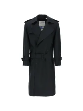 Double-Breasted Silk Trench Coat