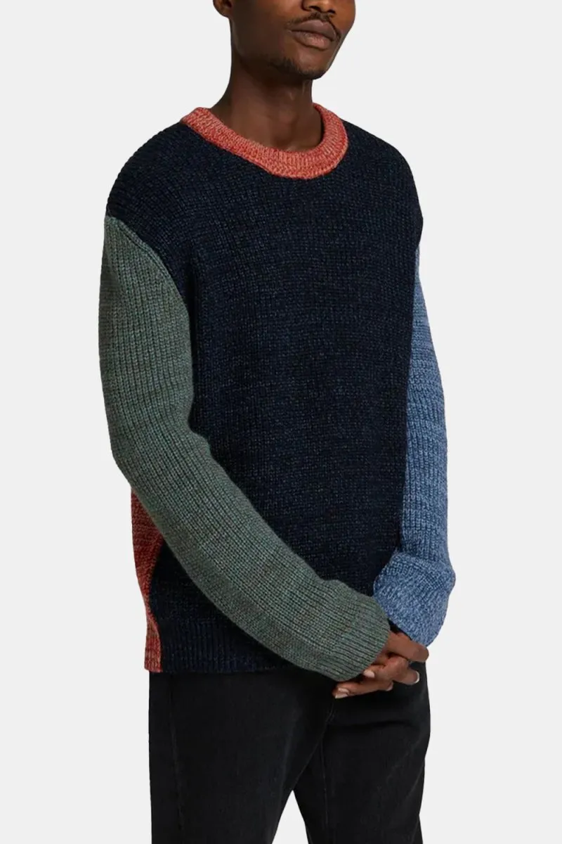 Edwin Alaric Crew Neck Sweater (Navy)