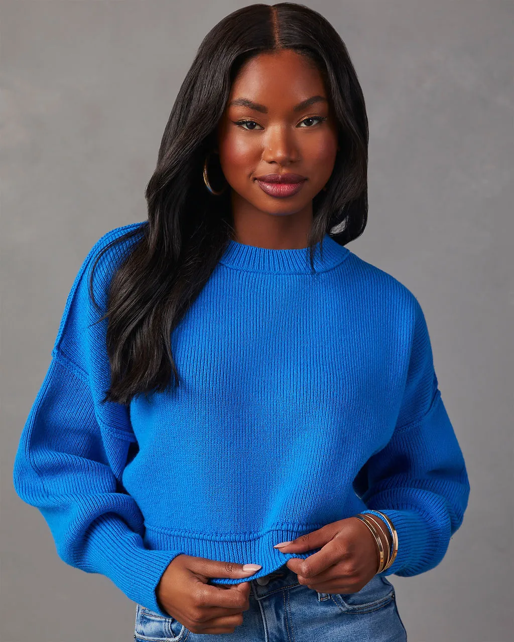 Elouise Cropped Crewneck Sweater