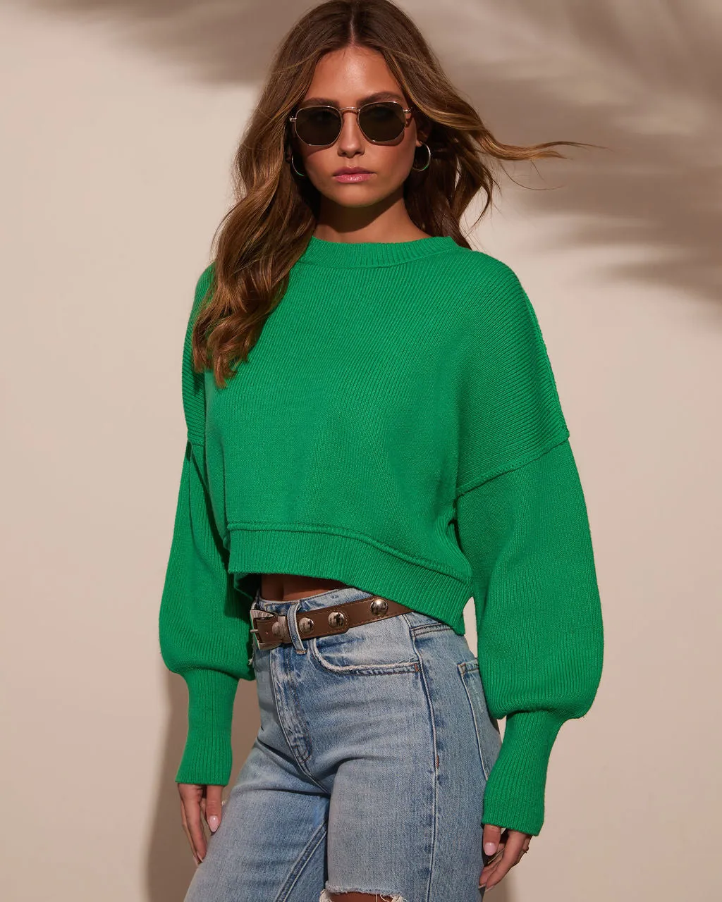 Elouise Cropped Crewneck Sweater