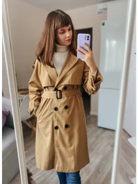 Essential Mid-Length Trench Coat for Women Layering