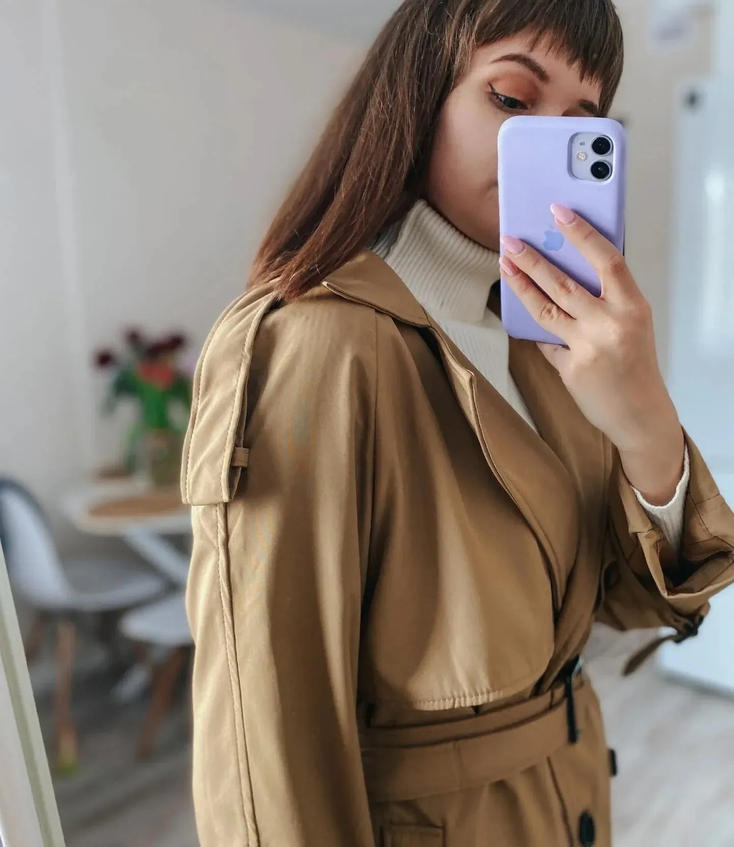 Essential Mid-Length Trench Coat for Women Layering