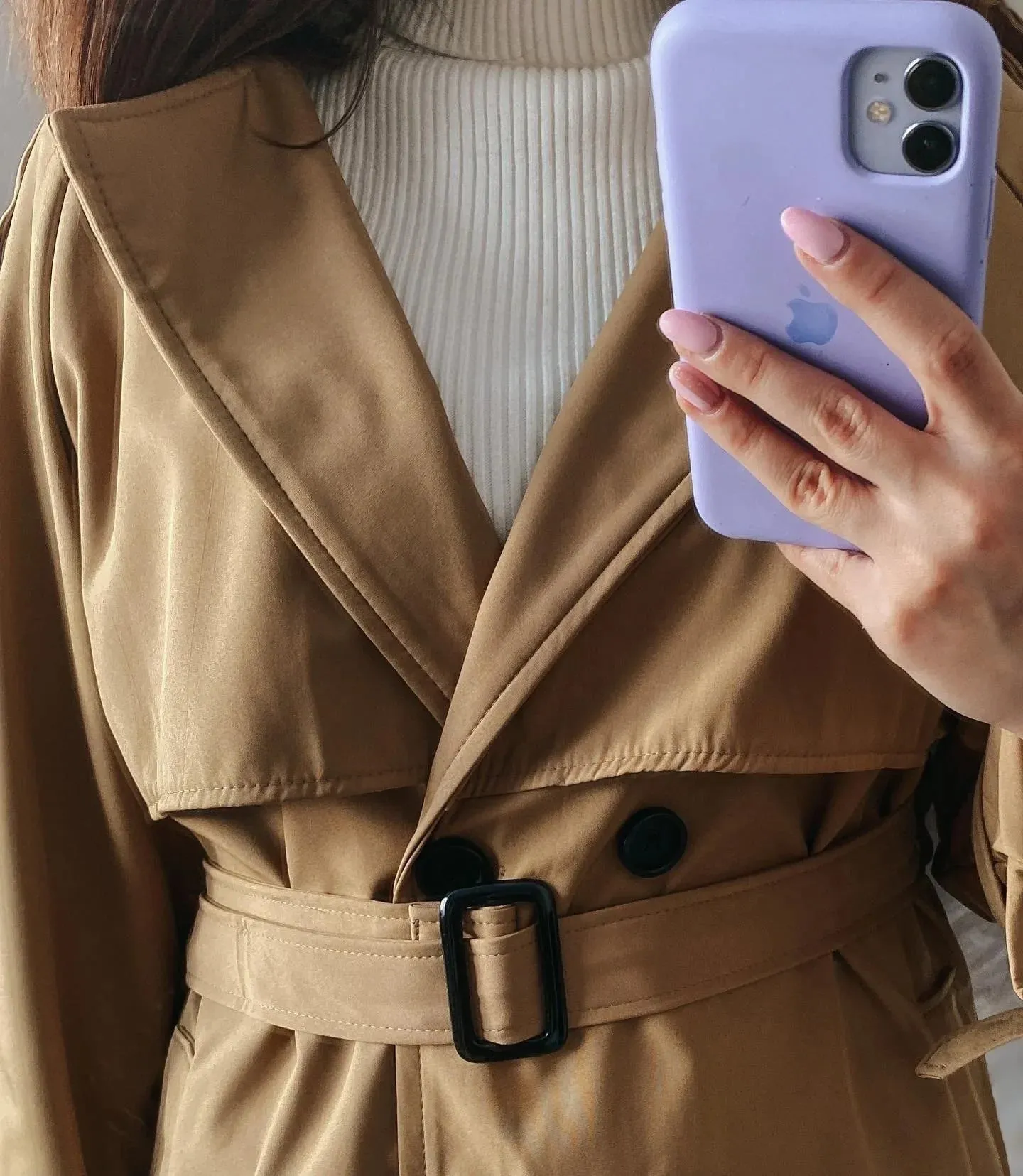 Essential Mid-Length Trench Coat for Women Layering