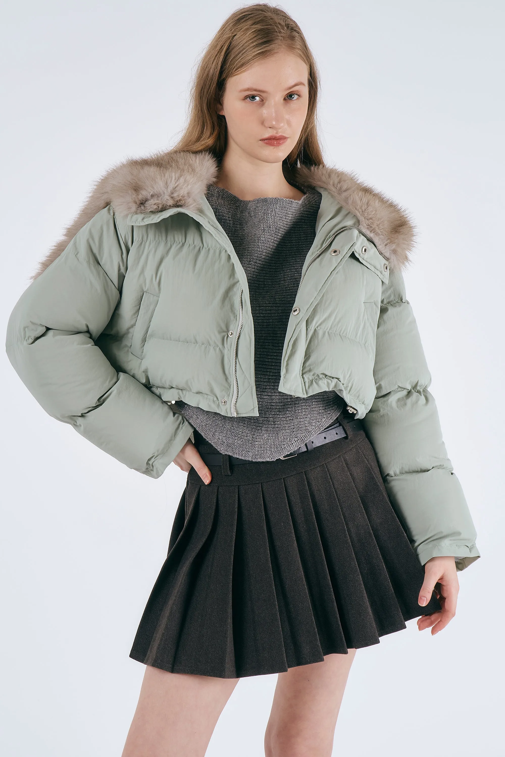 Evie Faux Fur Trim Puffer Jacket