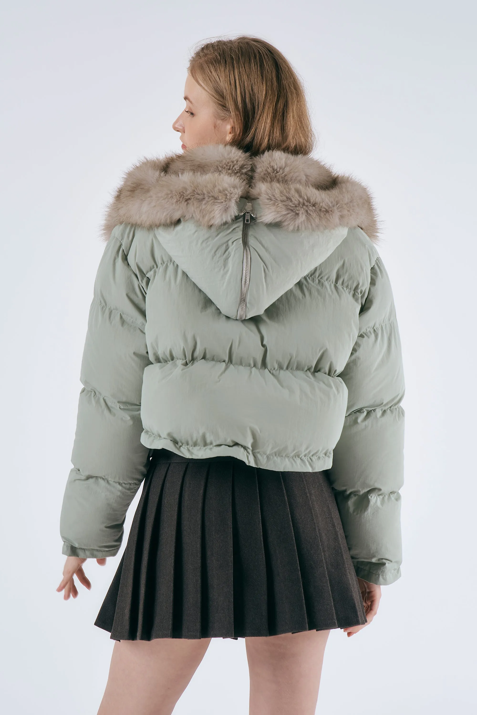 Evie Faux Fur Trim Puffer Jacket