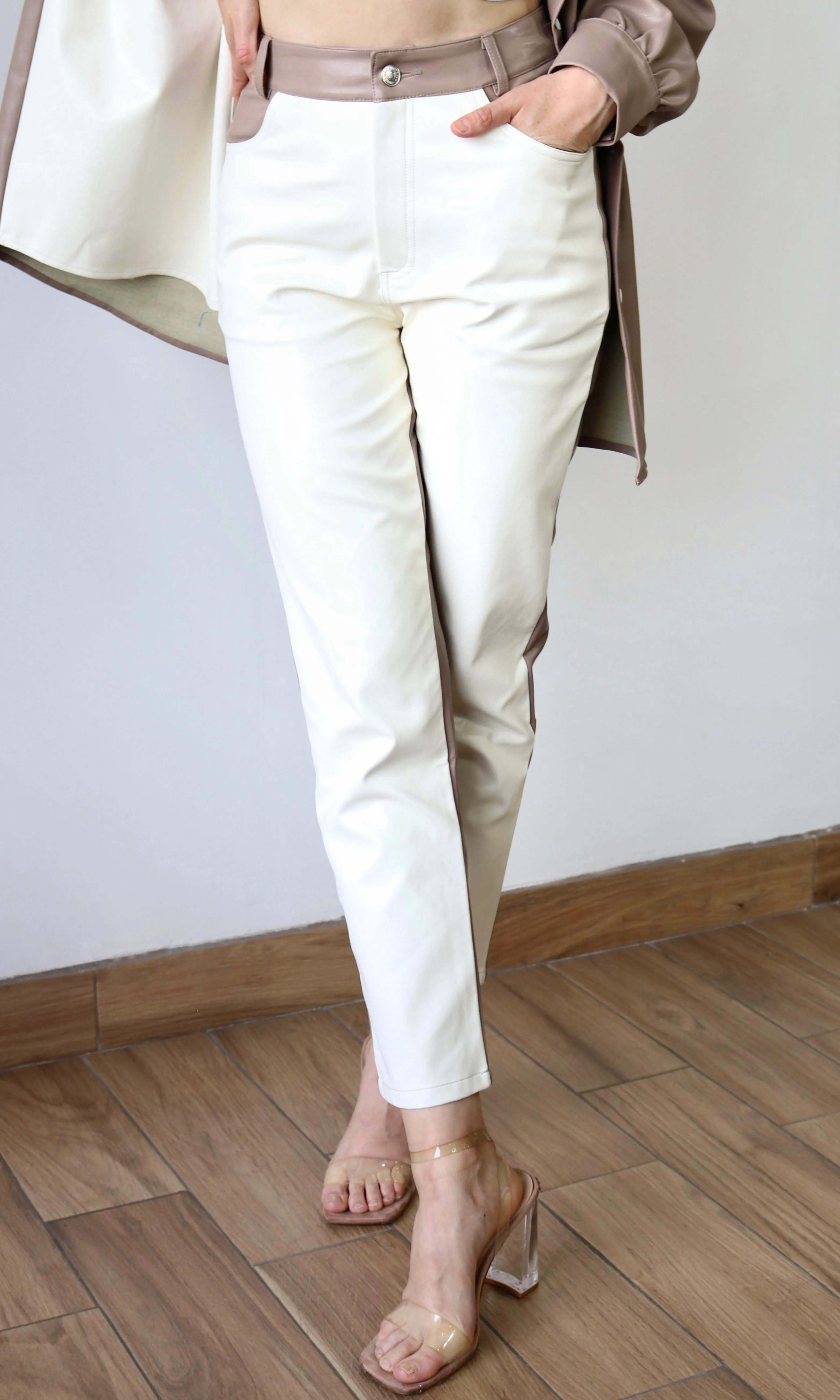 Faux Leather Ankle Pants