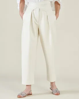 Faux leather balloon pants