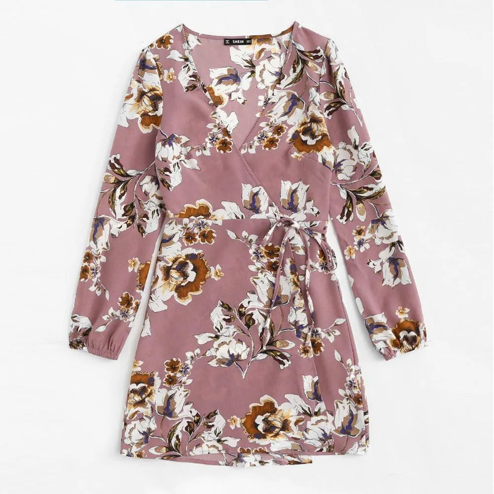 FLORAL BOUQUET WRAP (IT UP) DRESS