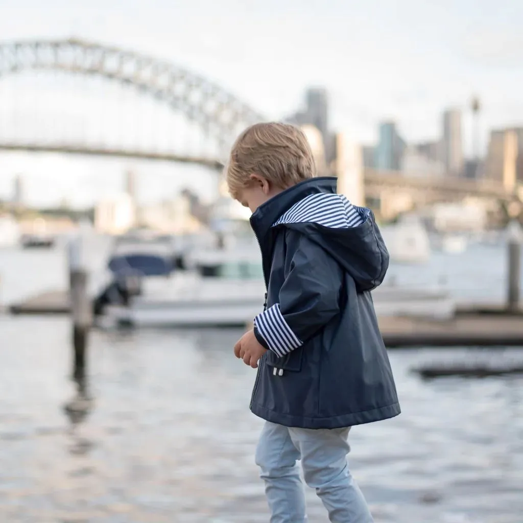 French Soda Kids Raincoat - Navy