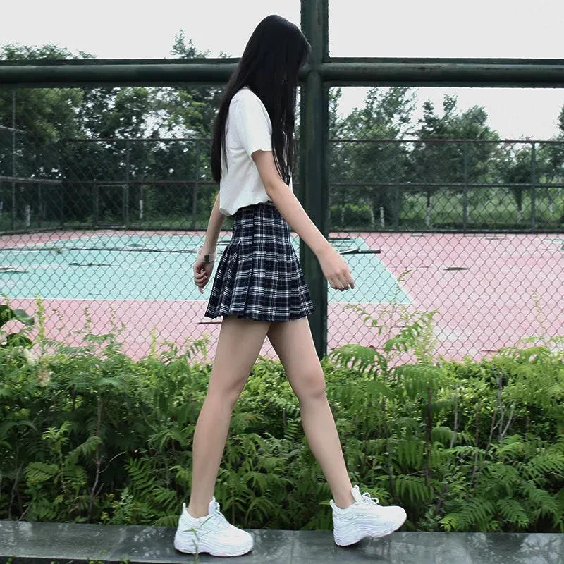 Funki Buys | Skirts | Women's Harajuku Preppy Plaid Mini Skirts