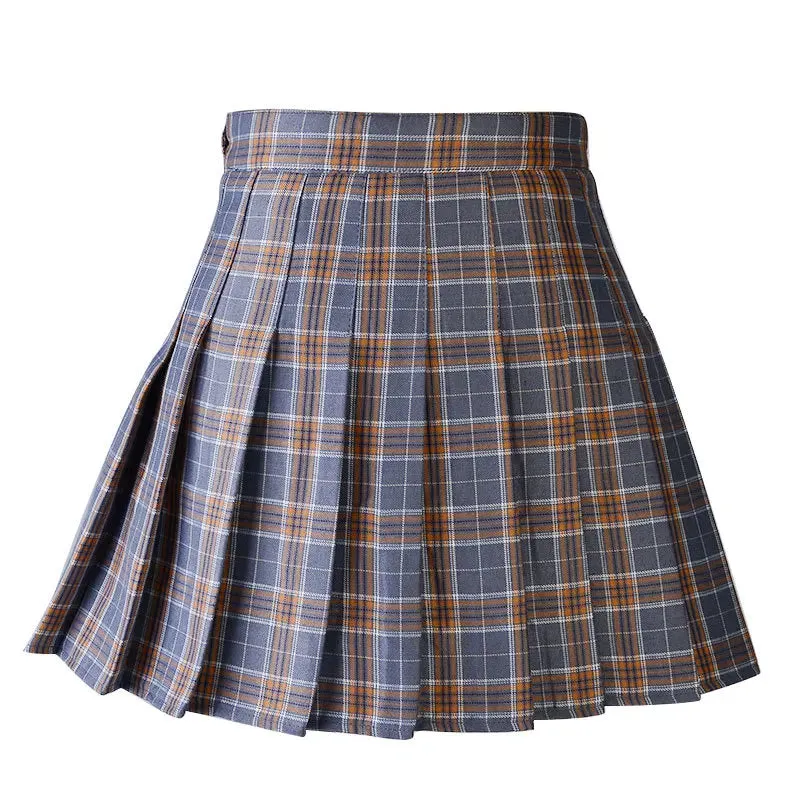 Funki Buys | Skirts | Women's Harajuku Preppy Plaid Mini Skirts