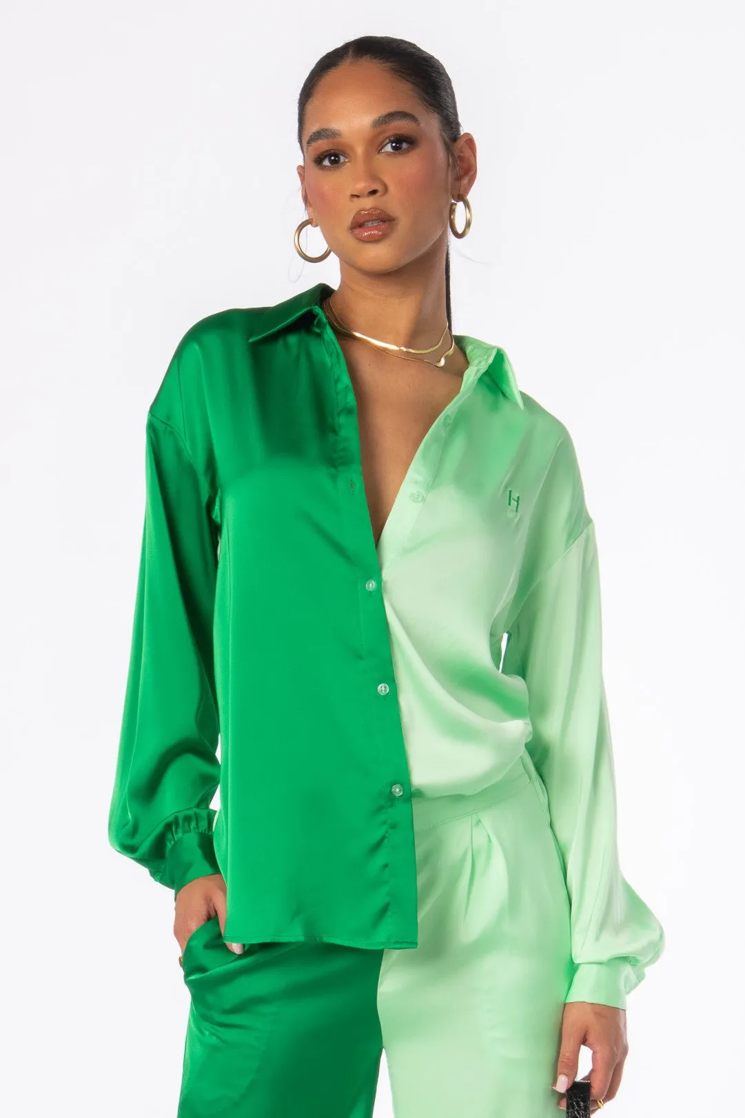 Haas of Style Satin Blouse