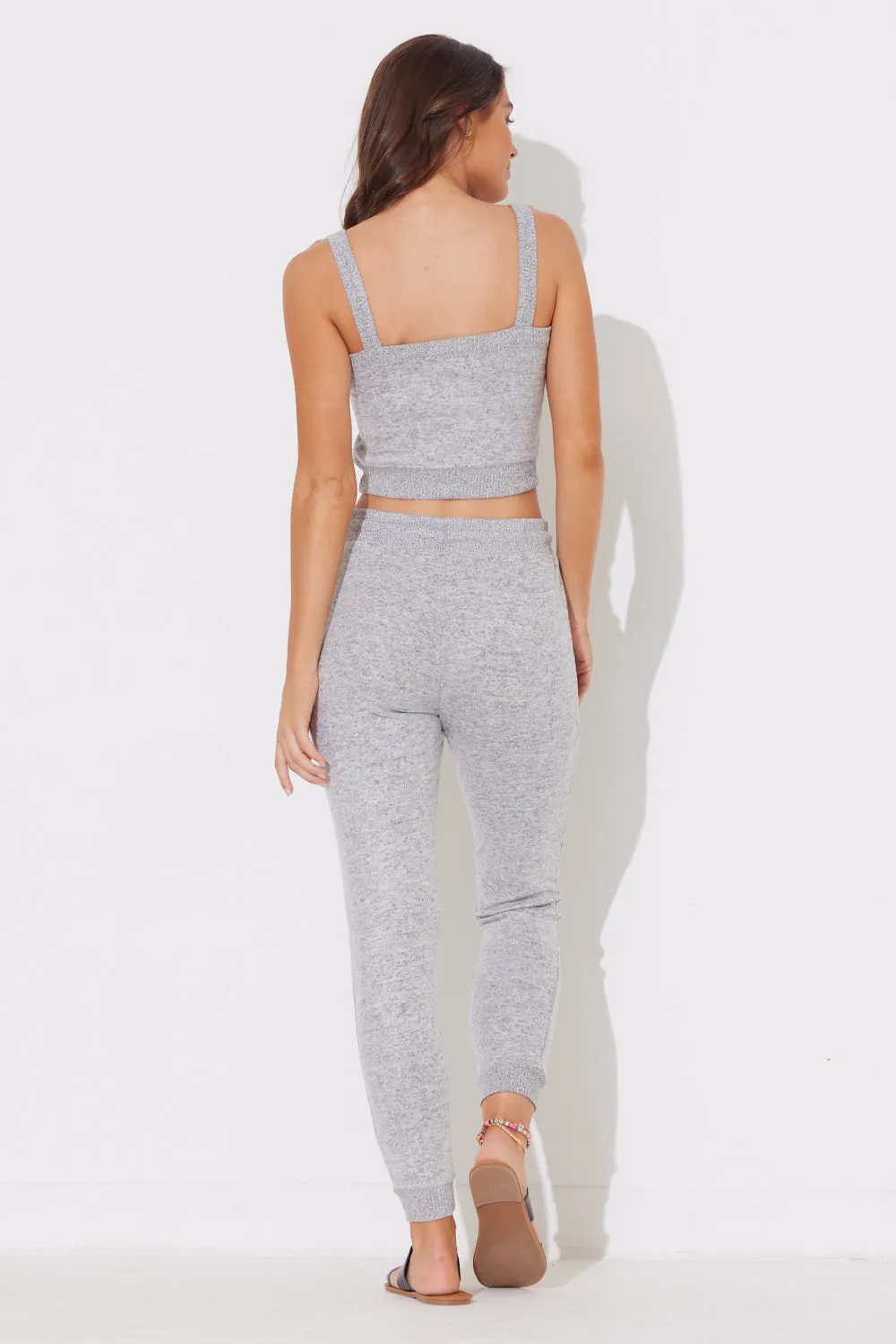 Heather Grey Hacci Binding Tank