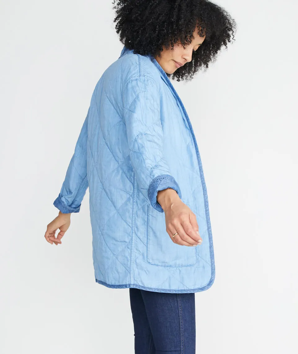 Jane Quilted Indigo Jacket