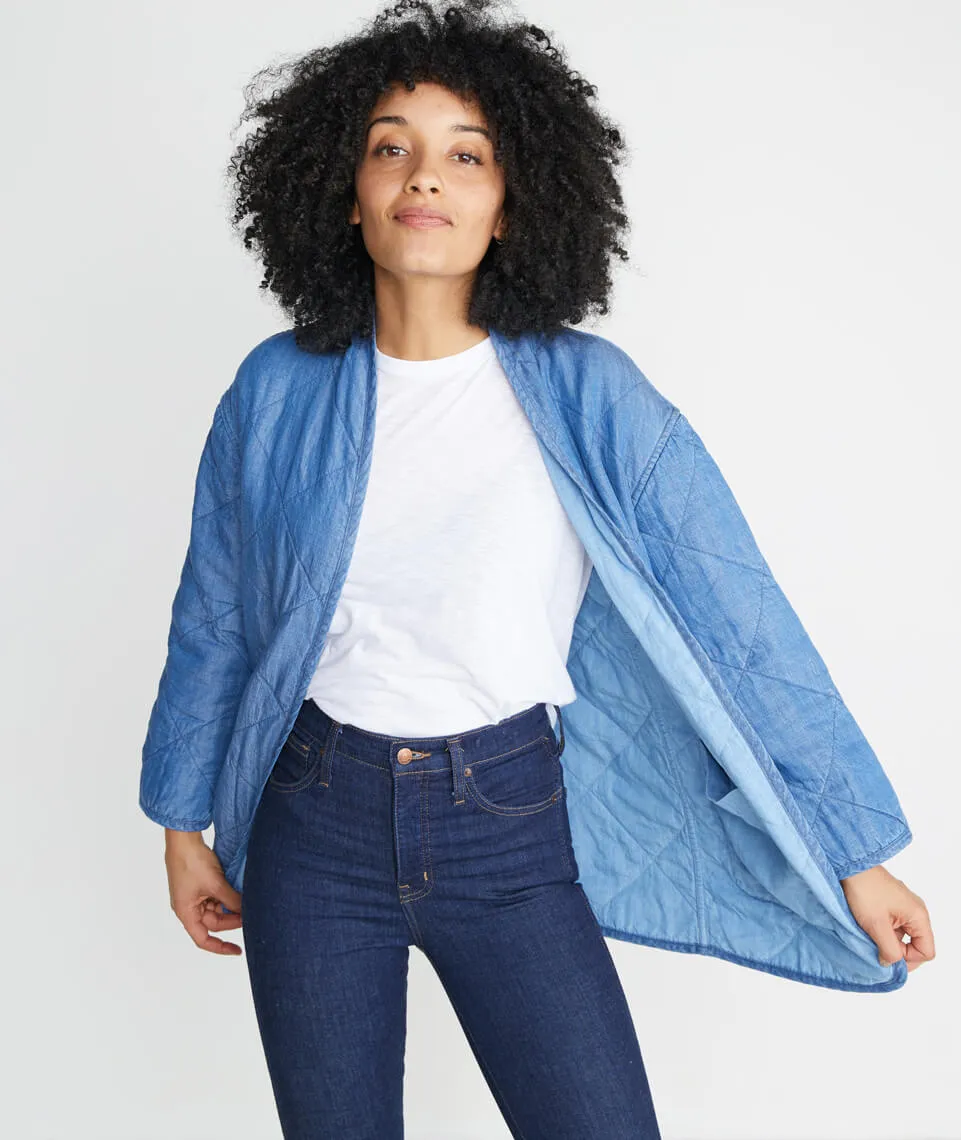 Jane Quilted Indigo Jacket