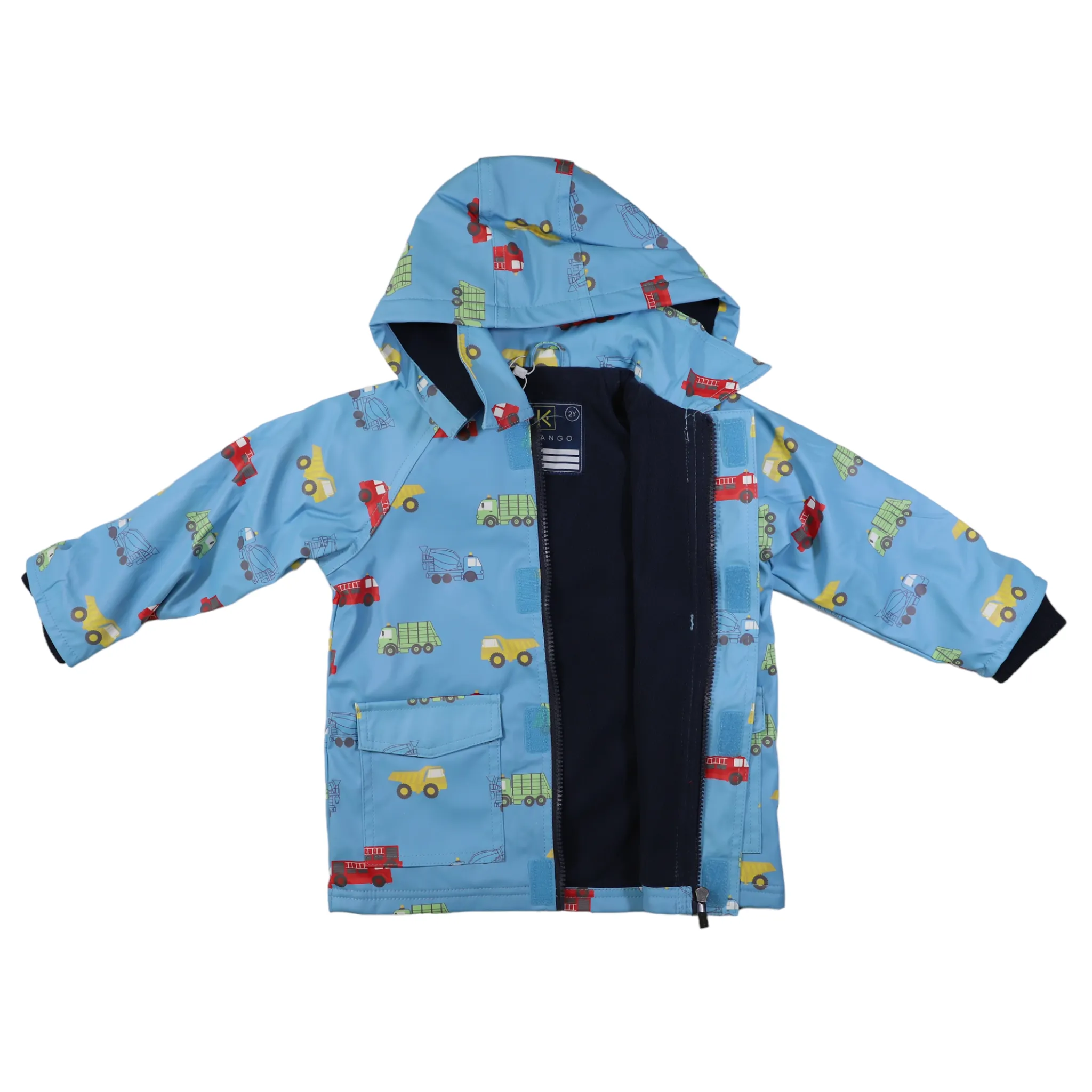 Korango - Trucks Polar Fleece Lined Raincoat - Airie Blue