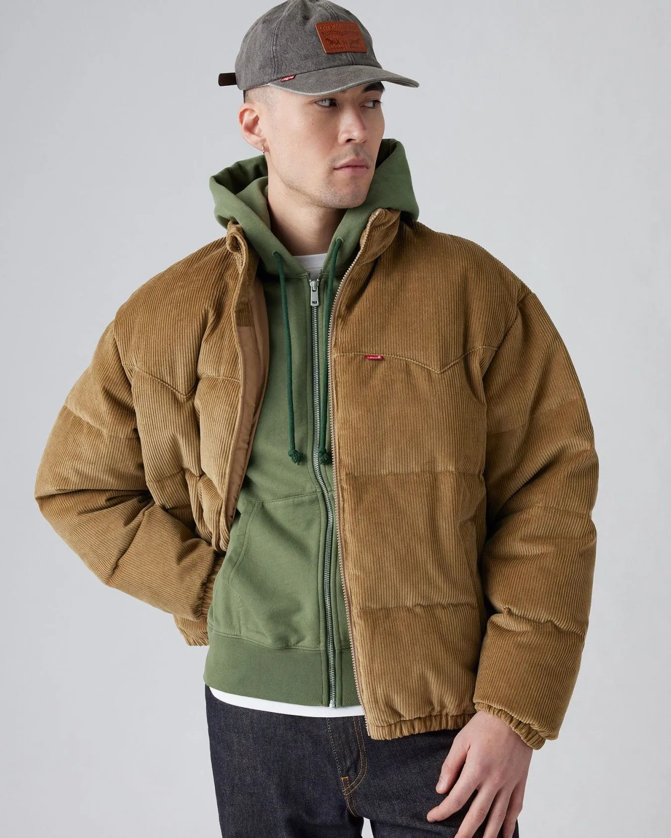 Levi's® Corduroy Super Puffer Jacket - Ermine