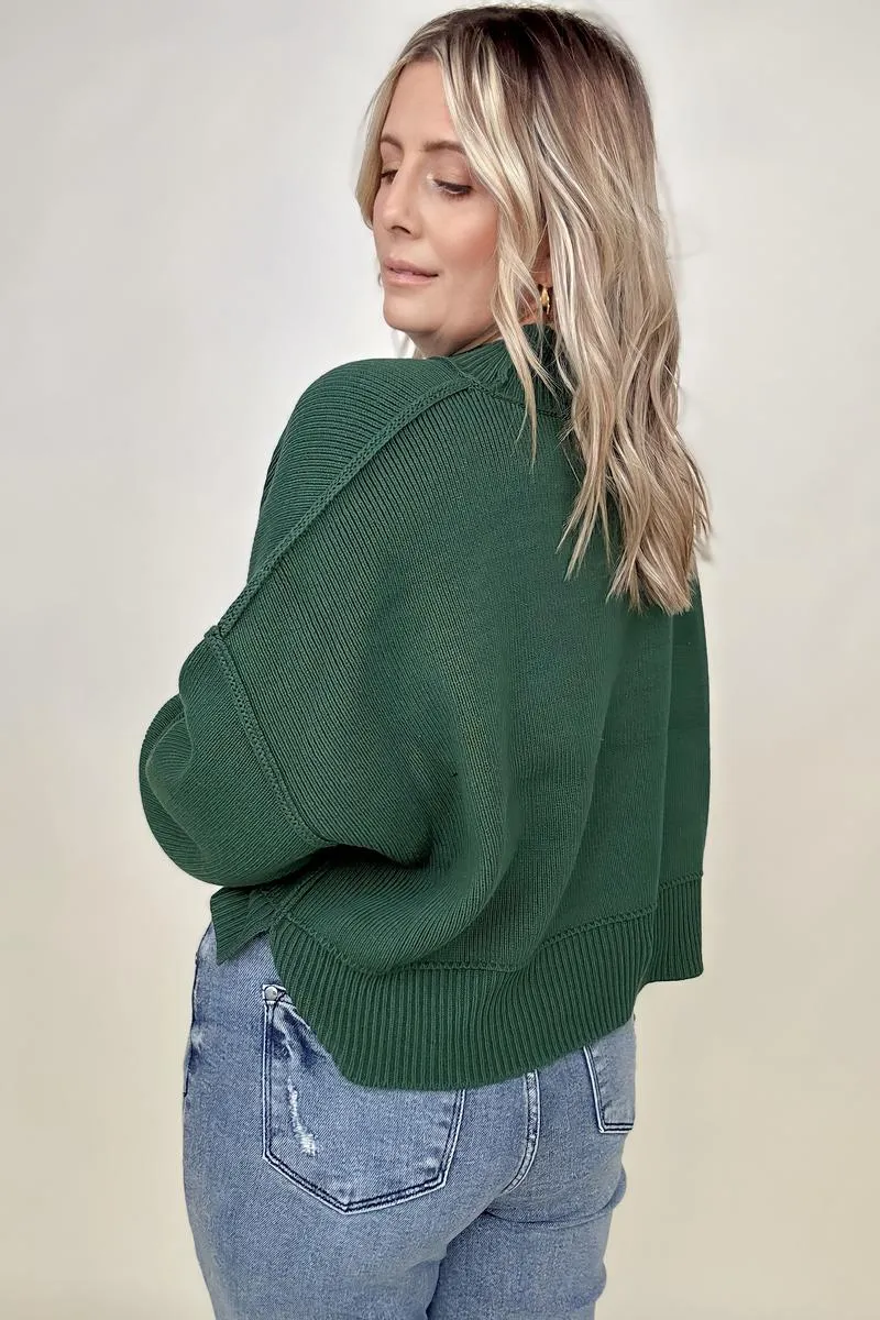 Mags Side Slit Cropped Sweater