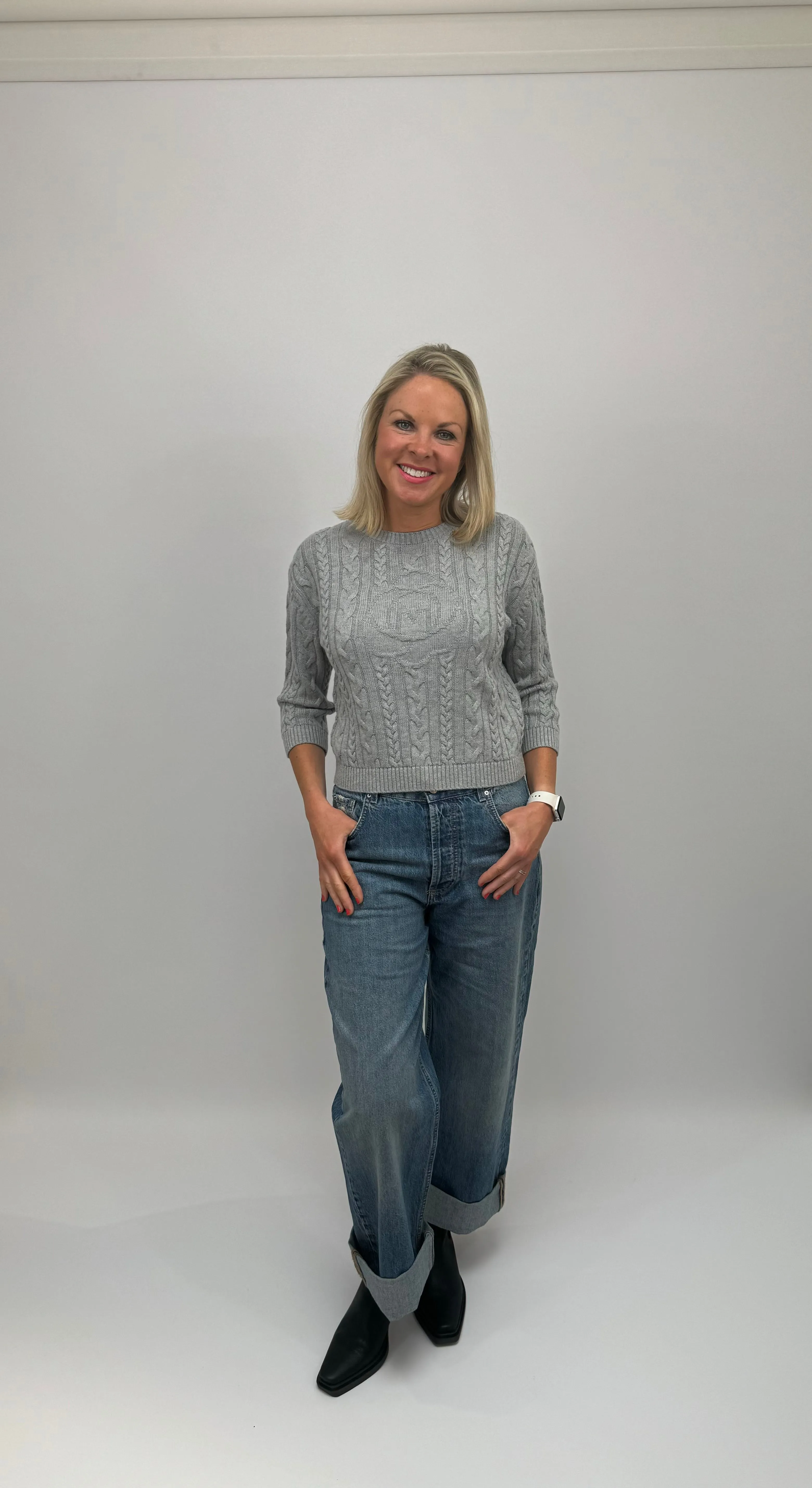 MARELLA Grey Knit Sweater